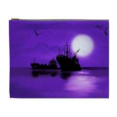 Open Sea Cosmetic Bag (xl) by Valentinaart