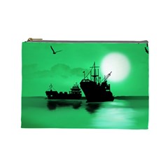 Open Sea Cosmetic Bag (large)  by Valentinaart