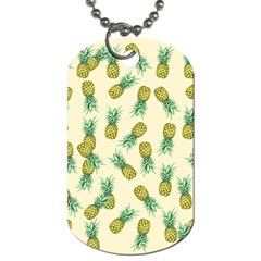 Pineapples Pattern Dog Tag (two Sides) by Valentinaart