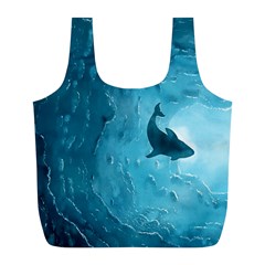 Shark Full Print Recycle Bags (l)  by Valentinaart