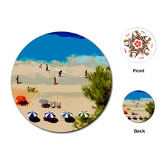 Beach Playing Cards (round)  by Valentinaart