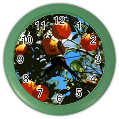 Orange Tree Color Wall Clocks by Valentinaart