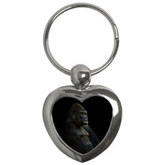 Gorilla  Key Chains (heart)  by Valentinaart