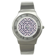 Futuristic Geo Print Stainless Steel Watch by dflcprints