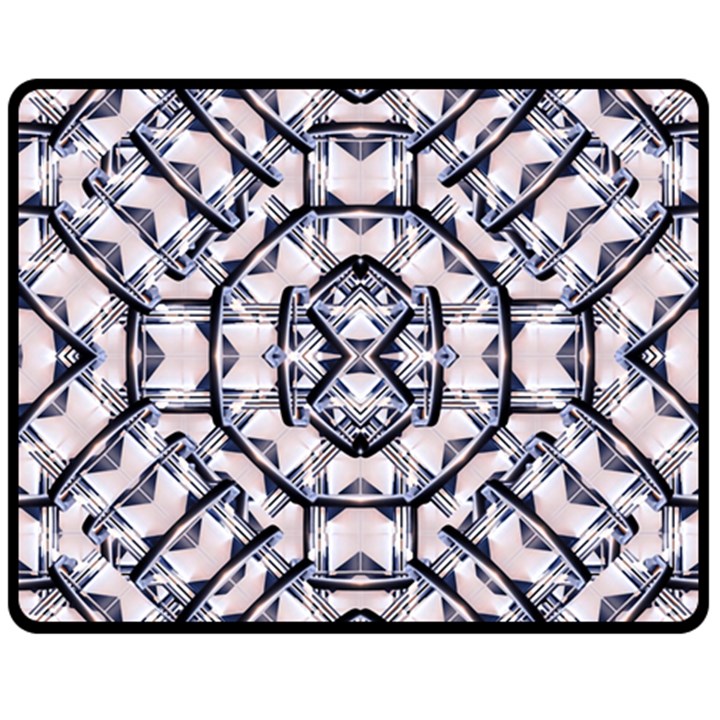 Futuristic Geo Print Double Sided Fleece Blanket (Medium) 