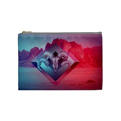 Horns Background Cube  Cosmetic Bag (Medium) 