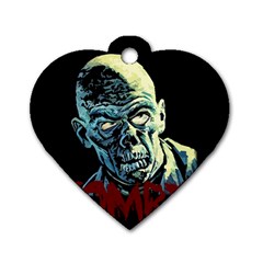 Zombie Dog Tag Heart (one Side) by Valentinaart