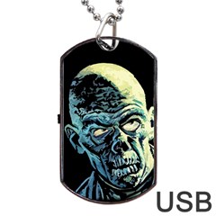 Zombie Dog Tag Usb Flash (one Side) by Valentinaart