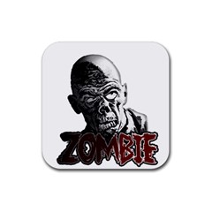 Zombie Rubber Coaster (square)  by Valentinaart