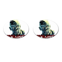 Zombie Cufflinks (oval) by Valentinaart