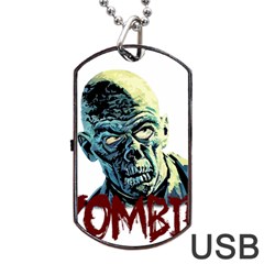 Zombie Dog Tag Usb Flash (two Sides) by Valentinaart