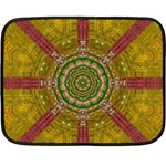 Mandala In Metal And Pearls Double Sided Fleece Blanket (Mini)  35 x27  Blanket Front