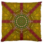 Mandala In Metal And Pearls Large Cushion Case (Two Sides) Back