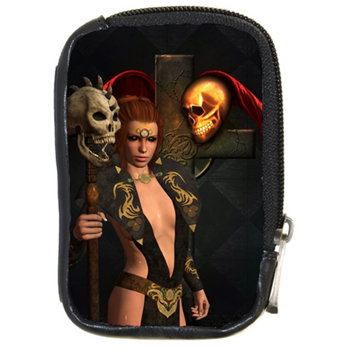 The Dark Side, Women With Skulls In The Night Compact Camera Cases