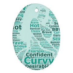 Belicious World Curvy Girl Wordle Ornament (oval)