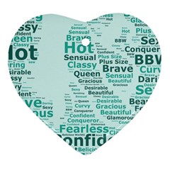 Belicious World Curvy Girl Wordle Heart Ornament (two Sides) by beliciousworld