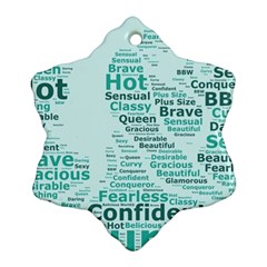 Belicious World Curvy Girl Wordle Ornament (snowflake) by beliciousworld