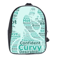 Belicious World Curvy Girl Wordle School Bag (xl) by beliciousworld