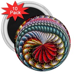 Circles Lines Background  3  Magnets (10 pack) 