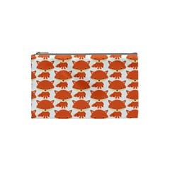 Cute Little Fox Pattern Cosmetic Bag (small)  by paulaoliveiradesign