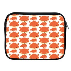 Cute Little Fox Pattern Apple Ipad 2/3/4 Zipper Cases by paulaoliveiradesign