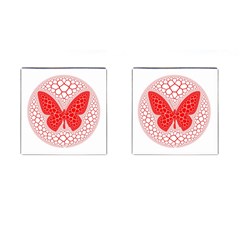 Butterfly Cufflinks (square) by Nexatart