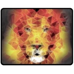 Fractal Lion Fleece Blanket (medium) 