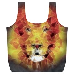 Fractal Lion Full Print Recycle Bags (l)  by Nexatart