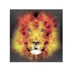 Fractal Lion Small Satin Scarf (square) by Nexatart