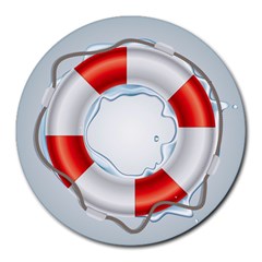 Spare Tire Icon Vector Round Mousepads by Nexatart