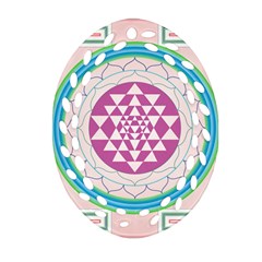 Mandala Design Arts Indian Oval Filigree Ornament (two Sides) by Nexatart