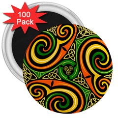 Celtic Celts Circle Color Colors 3  Magnets (100 Pack) by Nexatart