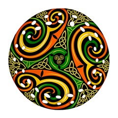 Celtic Celts Circle Color Colors Ornament (round Filigree) by Nexatart