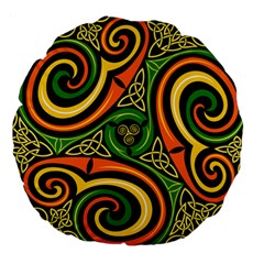 Celtic Celts Circle Color Colors Large 18  Premium Round Cushions by Nexatart