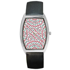 Multicolor Graphic Pattern Barrel Style Metal Watch by dflcprints