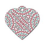 Multicolor Graphic Pattern Dog Tag Heart (Two Sides) Back