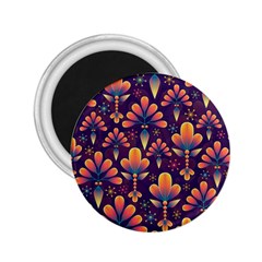 Floral Abstract Purple Pattern 2.25  Magnets