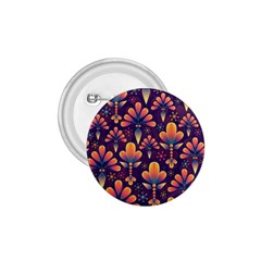 Floral Abstract Purple Pattern 1.75  Buttons