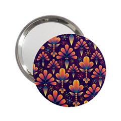 Floral Abstract Purple Pattern 2.25  Handbag Mirrors