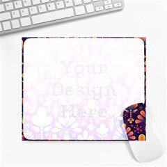 Floral Abstract Purple Pattern Large Mousepads