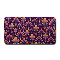 Floral Abstract Purple Pattern Medium Bar Mats