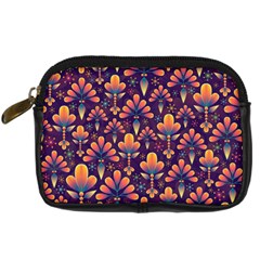 Floral Abstract Purple Pattern Digital Camera Cases