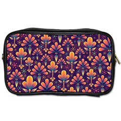 Floral Abstract Purple Pattern Toiletries Bags