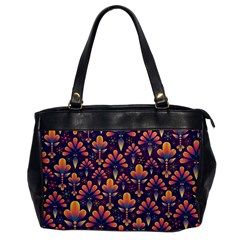 Floral Abstract Purple Pattern Office Handbags by paulaoliveiradesign