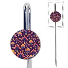 Floral Abstract Purple Pattern Book Mark by paulaoliveiradesign