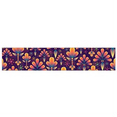 Floral Abstract Purple Pattern Flano Scarf (Small)
