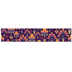 Floral Abstract Purple Pattern Flano Scarf (Large)