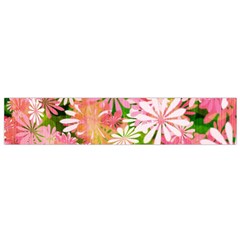 Pink Flowers Floral Pattern Flano Scarf (small)