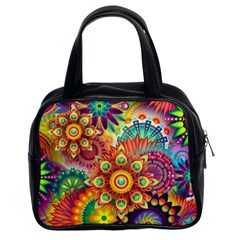 Colorful Abstract Pattern Kaleidoscope Classic Handbags (2 Sides) by paulaoliveiradesign