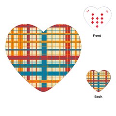 Plaid Pattern Playing Cards (heart)  by linceazul